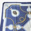Used Cartier Cartier Scarf Large Chain Pattern Navy Silk