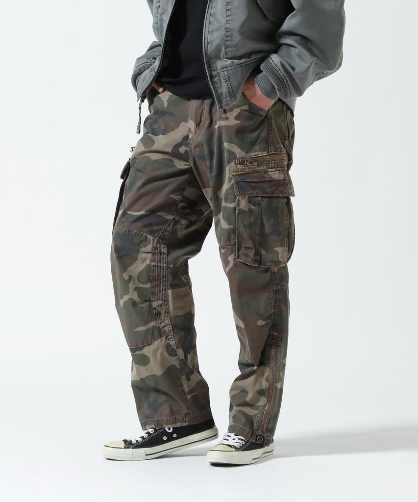 AVIREX PIGMENT TAPING CARGO PANTS Men's Size S 384 Camo 783-6910022
