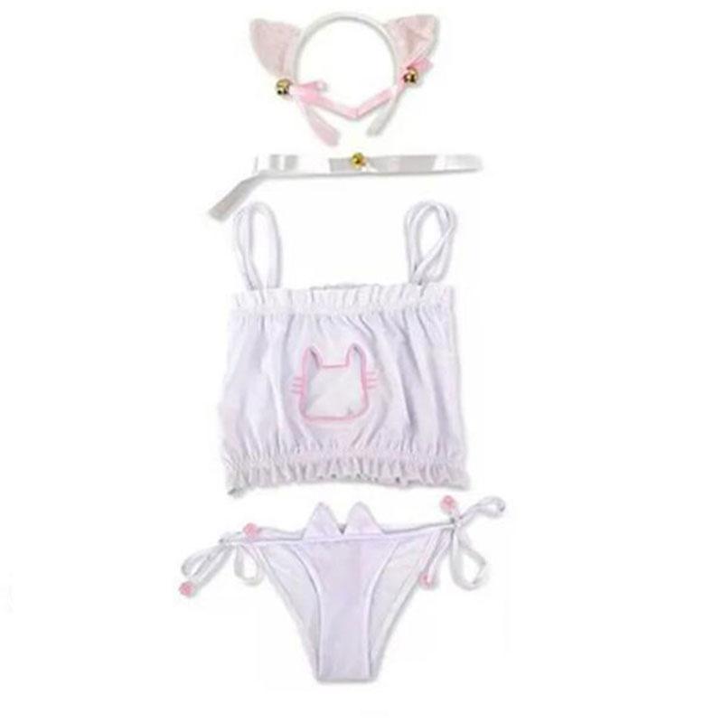 Sexy Cosplay Costume Maid Outfits Exotic Bodysuit Clothing Lolita Bra and Panty Set Stockings Anime Bikini Set Kawaii Girls