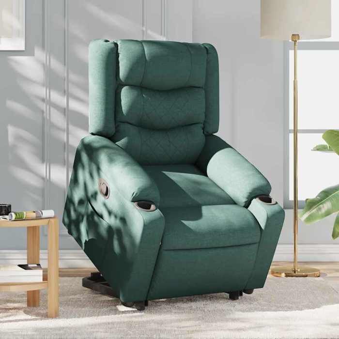 VidaXL Recliner Armchair Dark Green Fabric 3310264