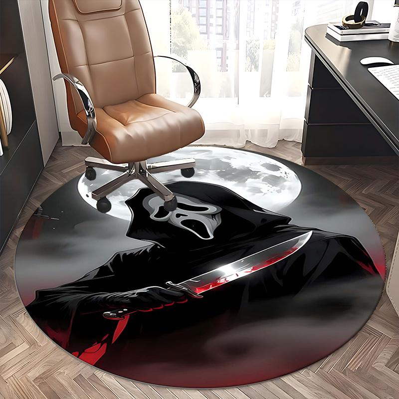 Ghostface,Bloody Knife Chair mat Round Rug Office carpet, Non slip, Suitable for Living Rooms, Bedrooms,Decor1205613a
