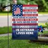 US Army Veteran I Love Freedom Proud US Veteran Lives Here Double-sided Ag XXH LLP LLX