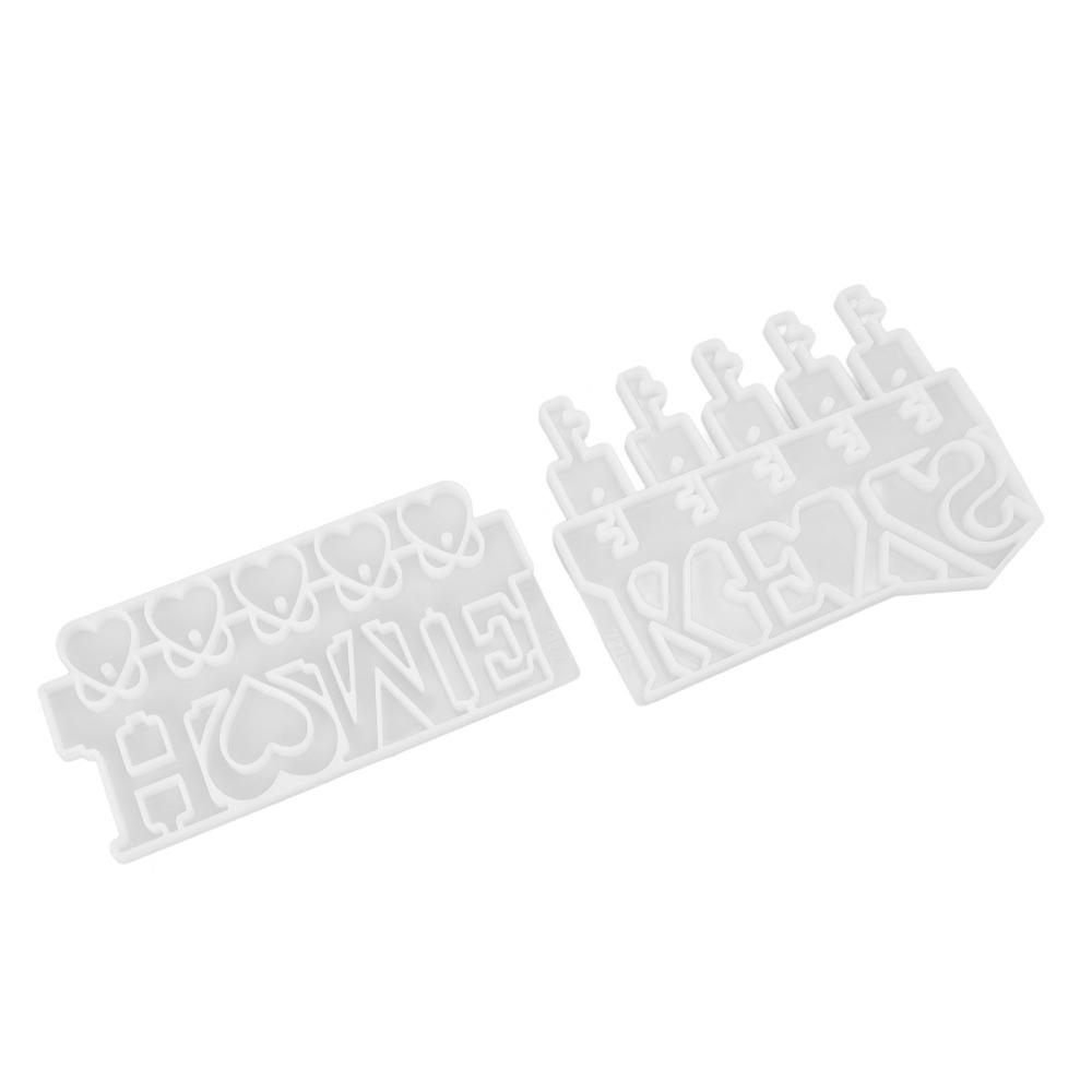 2Pcs Different Specifications Key Holder Mold Silicone Wall Mounted Key Hanger Mold Jewelry Making