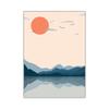 Abstract Sunset Mountain Lake Landscape Modern Canvas Painting Posters and Prints Wall Art Nordic Style Picture for Home Decor