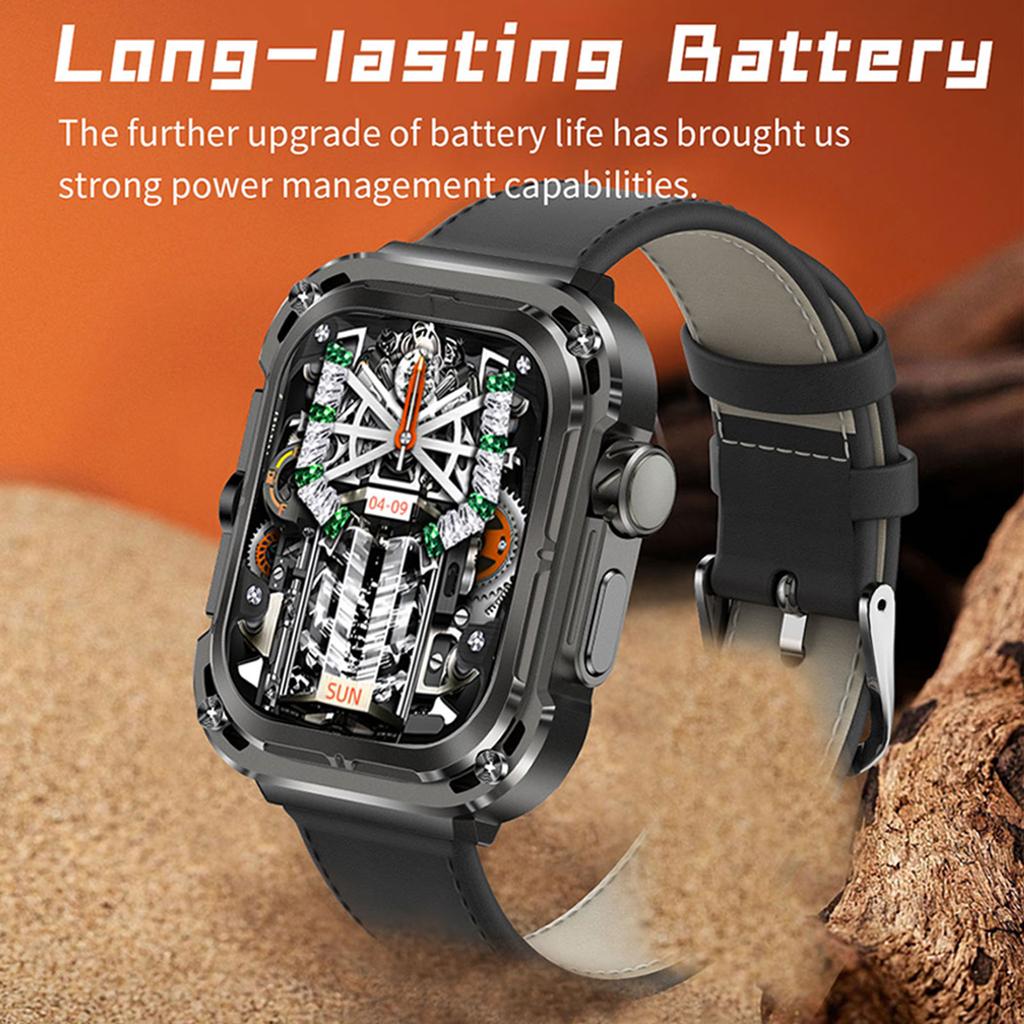 2,04-дюймовые умные часы, мониторинг сна, управление музыкой, спортивный режим, компас, для Android IOS