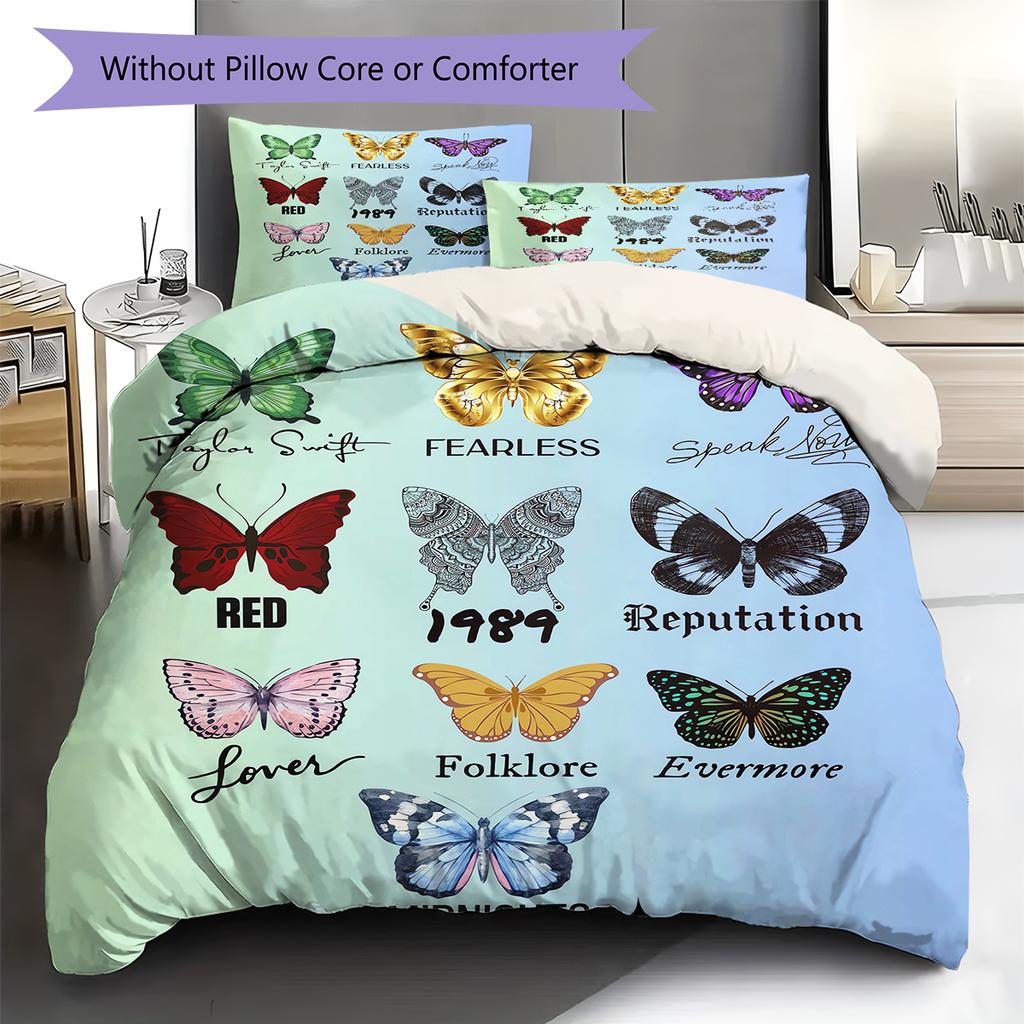 American Women Siger Pattern Bedding Quilt Set Quilt Cover Pillowcase Home Decoration Gift (1 * duvet cover + 2 * pillowcase, without core)