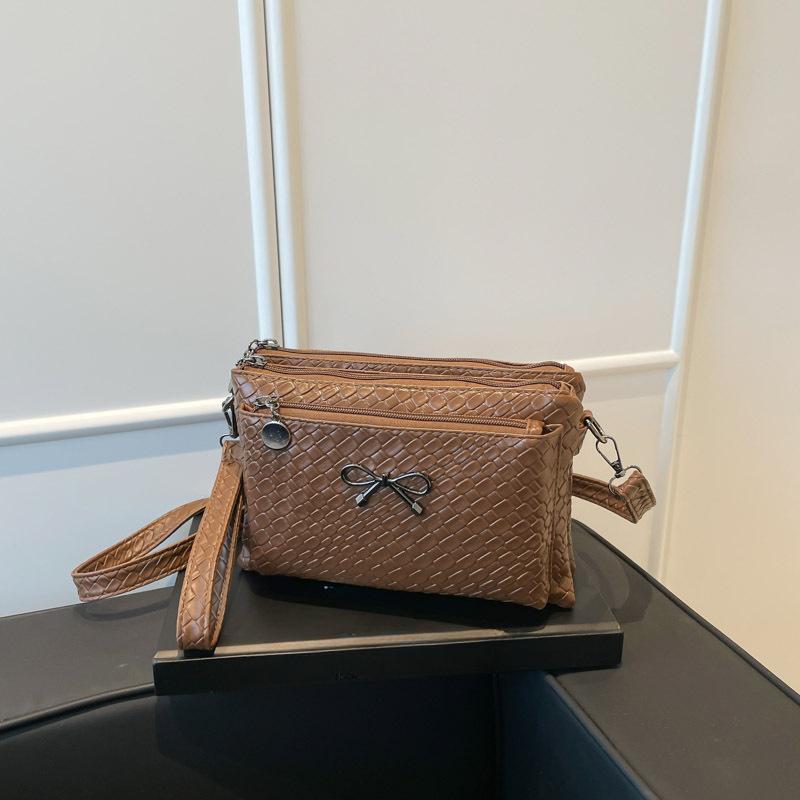 Вместительный французский минималистичный горизонтальный кошелек-конверт для ношения в руке для модной плетеной сумки на ужин