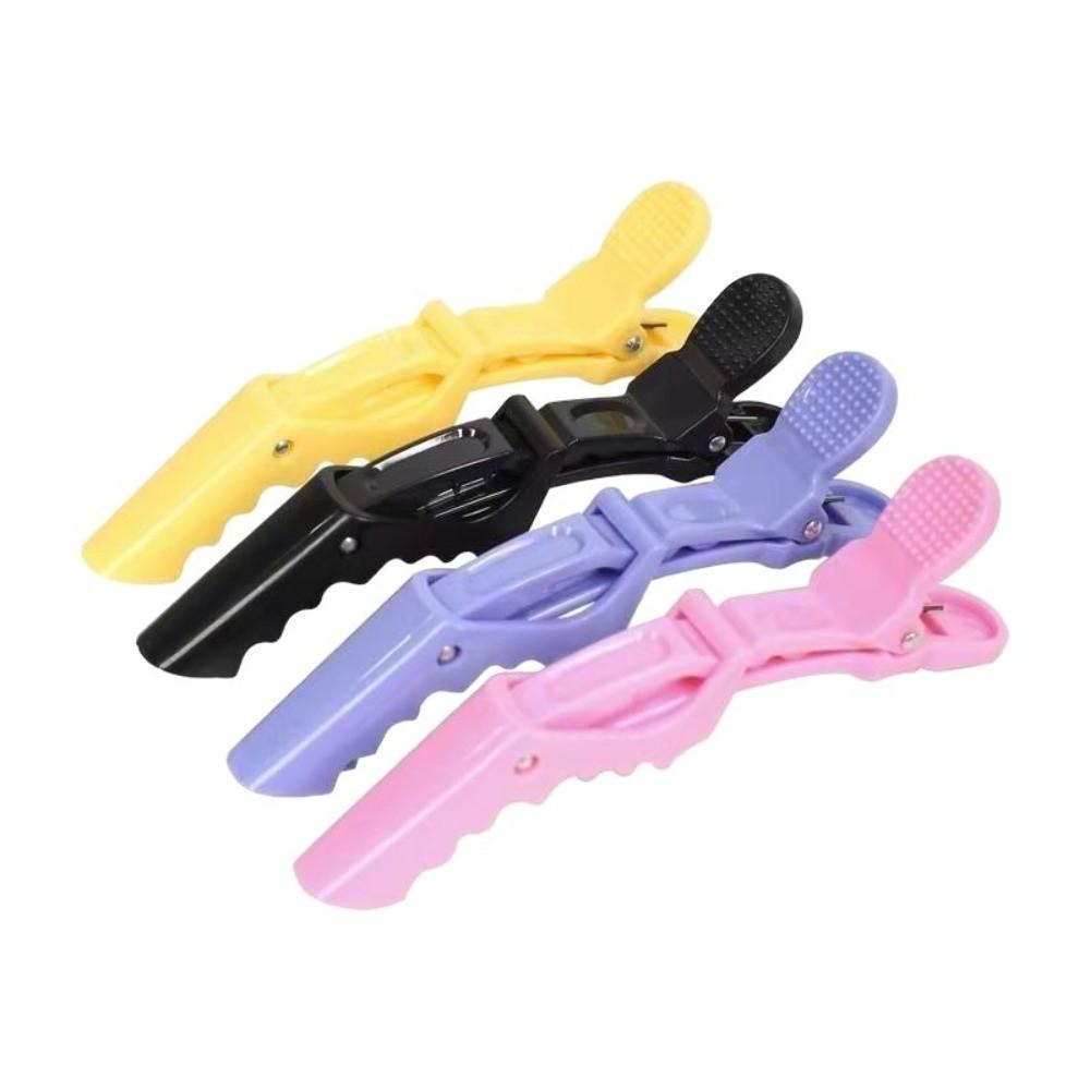 6Pcs Professional Alligator Hair Clips Black Plastic Hair Claws  Hair Barber Accessories