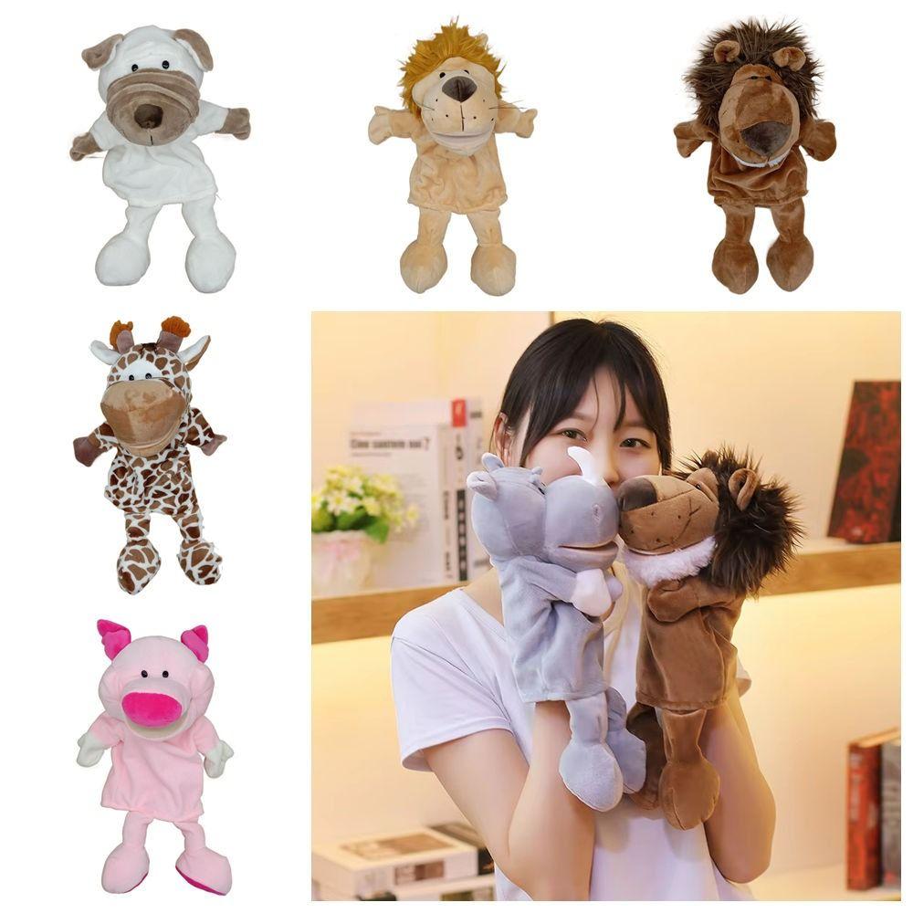 Jungle Animals Animal Hand Puppet Appease Toys Early Education Plush Hand Doll Lion Elephant Pig Stuffed Animals