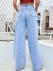 European & American Fashion High Waist Wide-Leg Straight Denim Trousers for Women - Trendy & Versatile