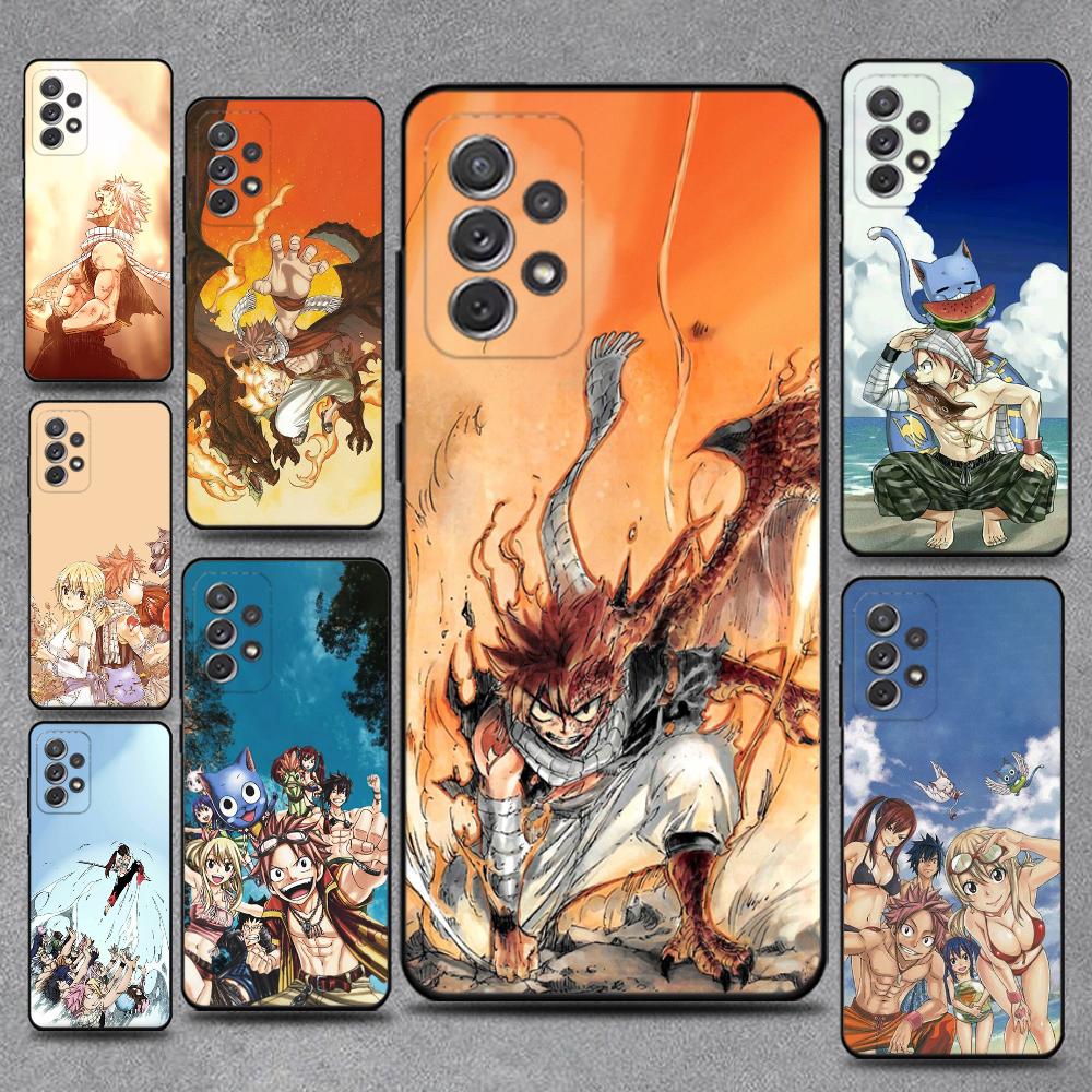 Чехол для телефона Fairy Tail Нацу Драгнил Для Samsung S25, S24, S21, S22, S23, S30, Ultra, S20, Plus, Fe, Lite, Note, 10, 9, 5G Черный
