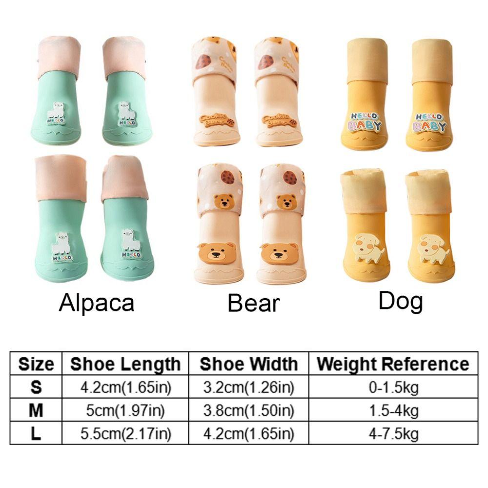 4 шт./компл. Нескользящие резиновые сапоги для собак, водонепроницаемая обувь для улицы, силиконовая обувь для домашних животных, дождливый день