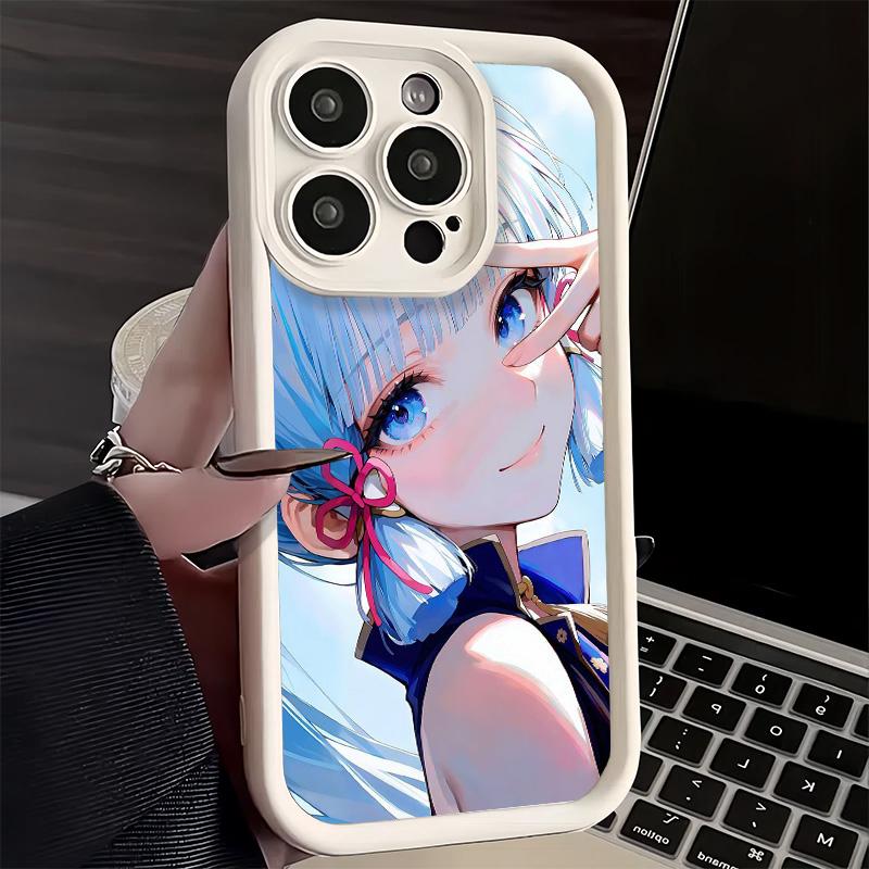 Genshin Impact Kamisato A-Ayaka Phone Case for iPhone 16 17 Air 16E 15 Pro Max 14 Plus 13 12 Mini Capa Soft Shell Silicone Funda