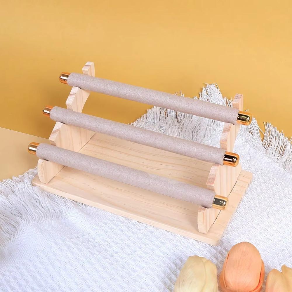 Necklace Bracelet Jewelry Organizer 3-Tier Ring Display Rack Wooden Ring Holder  Retail Display