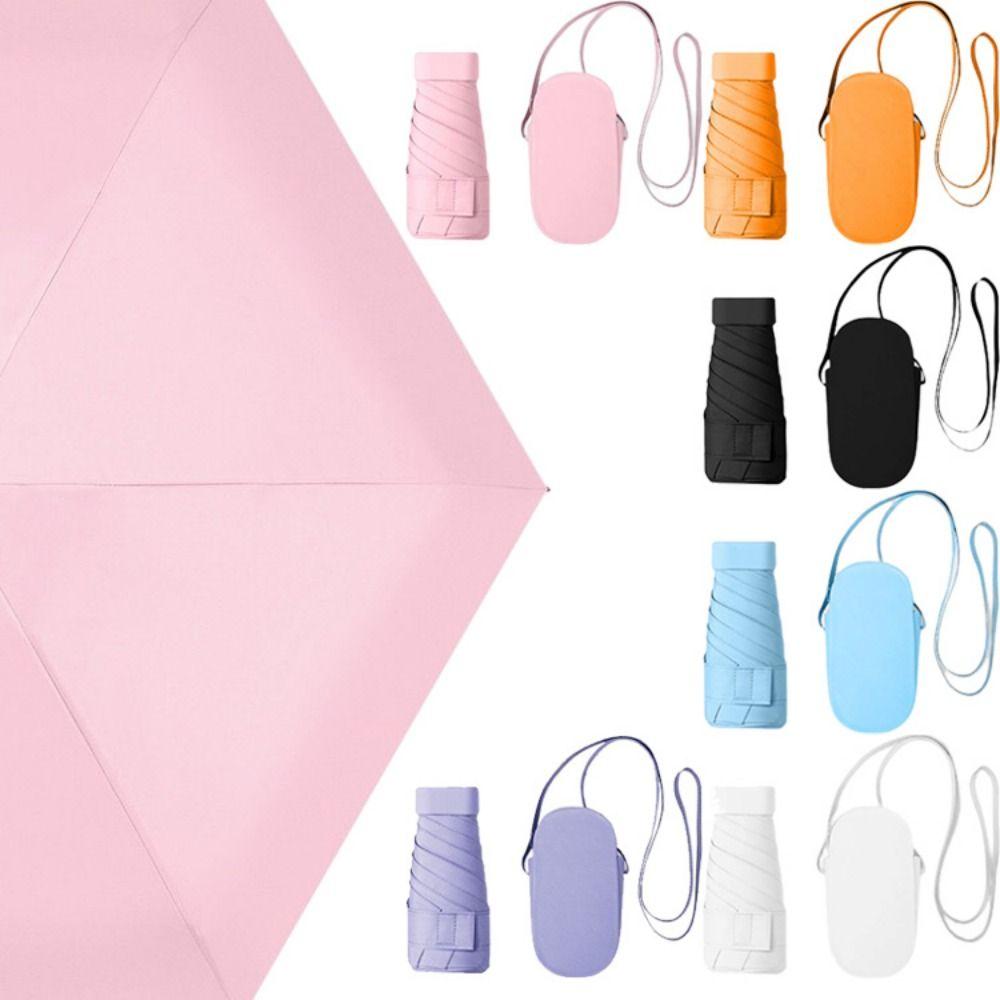 Защита от УФ-лучей Портативный Солнцезащитный Зонт Слинг Чехол из ПУ Кожи Дорожный Зонт от Дождя Для Улицы