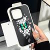 Чехол из ТПУ с рисунком бабочки и текстурой из кожи для iPhone 16 Pro Max 15 Pro 14 13 12 11, мягкий матовый противоударный, защита линз, тонкий чехол для телефона