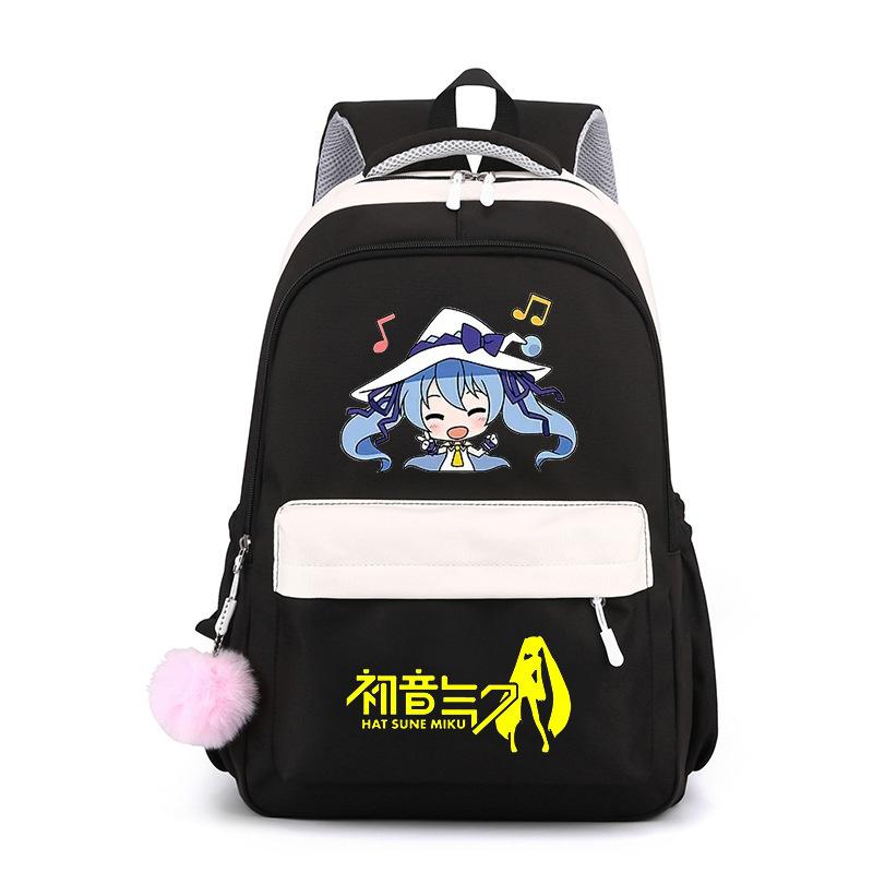 Аниме Периферийные товары Hatsune Future Школьный рюкзак Рюкзак Мультяшный рюкзак Конфетный цвет Большая вместимость Студенческий школьный рюкзак Канцелярские товары
