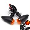 2 шт., универсальный мотоцикл, Янтарный светодиодный мини-пуля, указатели поворота, мигающие огни, лампа для Harley Cafe Racer Bobber