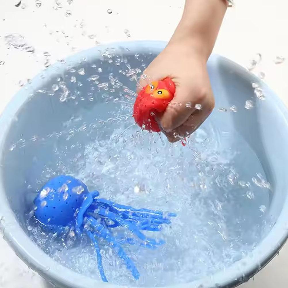 Игрушка-осьминог для игры в воде и купания детей Креативная впитывающая игрушка, которая брызгает водой Снятие стресса Веселье Время купания детей