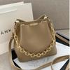 2024 Spring Korean Fashion Large Capacity Textured Bucket Crossbody & Shoulder Bag for Women