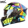 Cool Ride Treasure Bluetooth Full-Face Flip-Up Motorcycle Helmet with Dual Lens and FM Radio