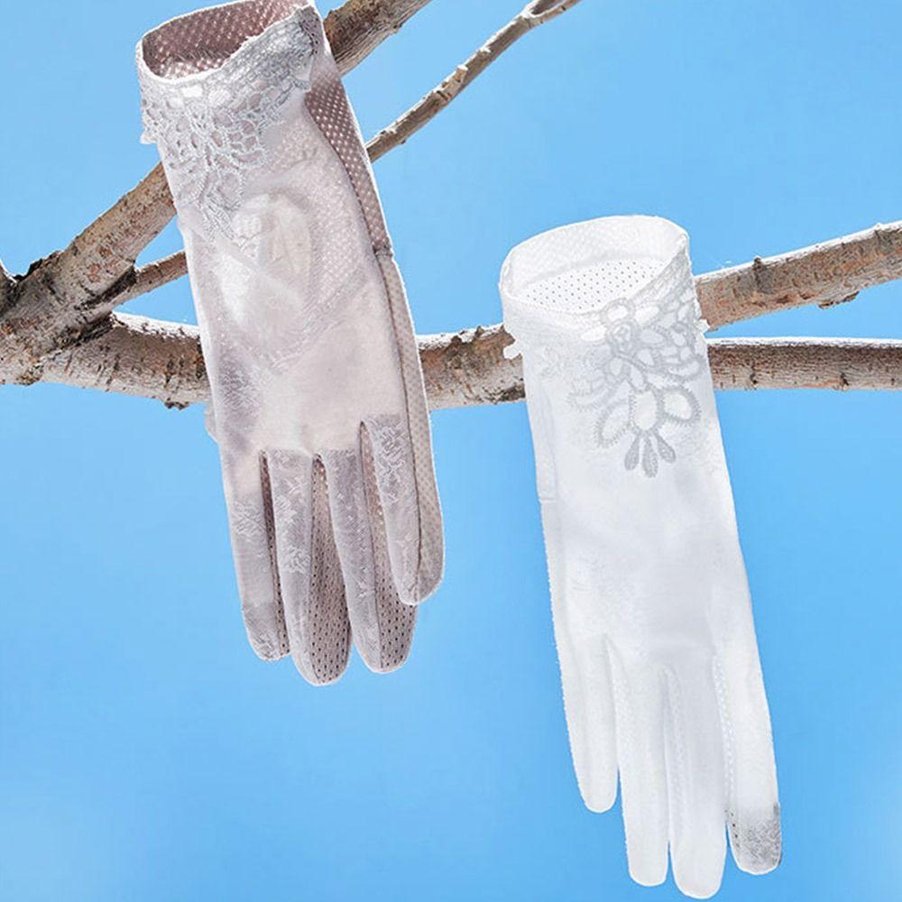 Sun Protection Sun Protection Gloves Lace Touch Screen Gloves Driving Mittens Driving Cycling