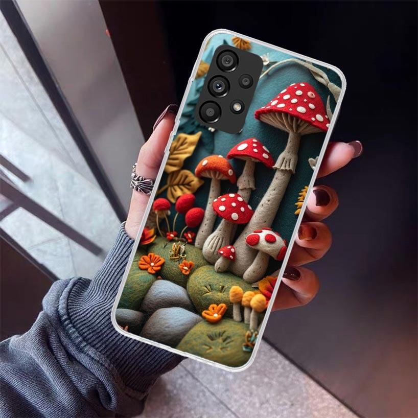 Красочный чехол-гриб для Samsung Galaxy A12 A52S A42 A32 A22 A51 A50 Note 20 Ultra 10 S10 Plus A71 A70 A31 A30 A10S Gala