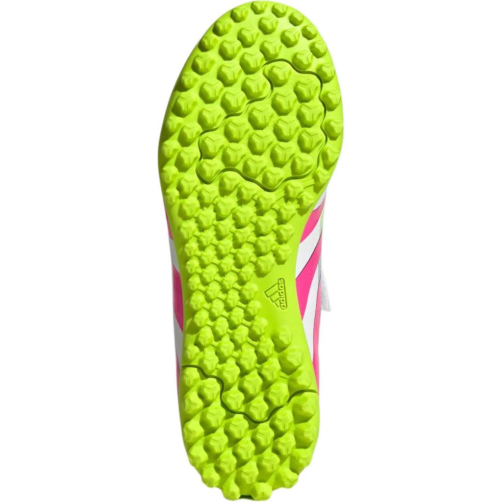 Adidas Predator CLUB Anti Slip Wear Resistant Low Top Kids' Soccer Shoes White/Light Pink/Light Lemon Kids' Sneakers ID3808