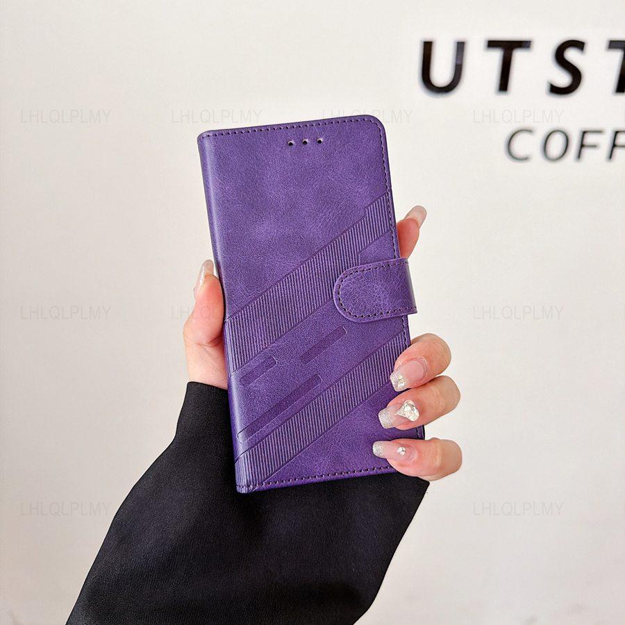 Кожаный чехол-книжка с ретро-текстурой для Samsung Galaxy A36 A37 A26 A17 A15 A16 A05 A06 A07 A57 A35 A56 5G S22 S23 S24 S25 FE S26 Ultra Кошелек Чехол для телефона