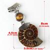 Stone Beads Natural Spiral Pattern Ammonite Fossil Stone Pendant Cabochon Conch Shell Stone Pendant