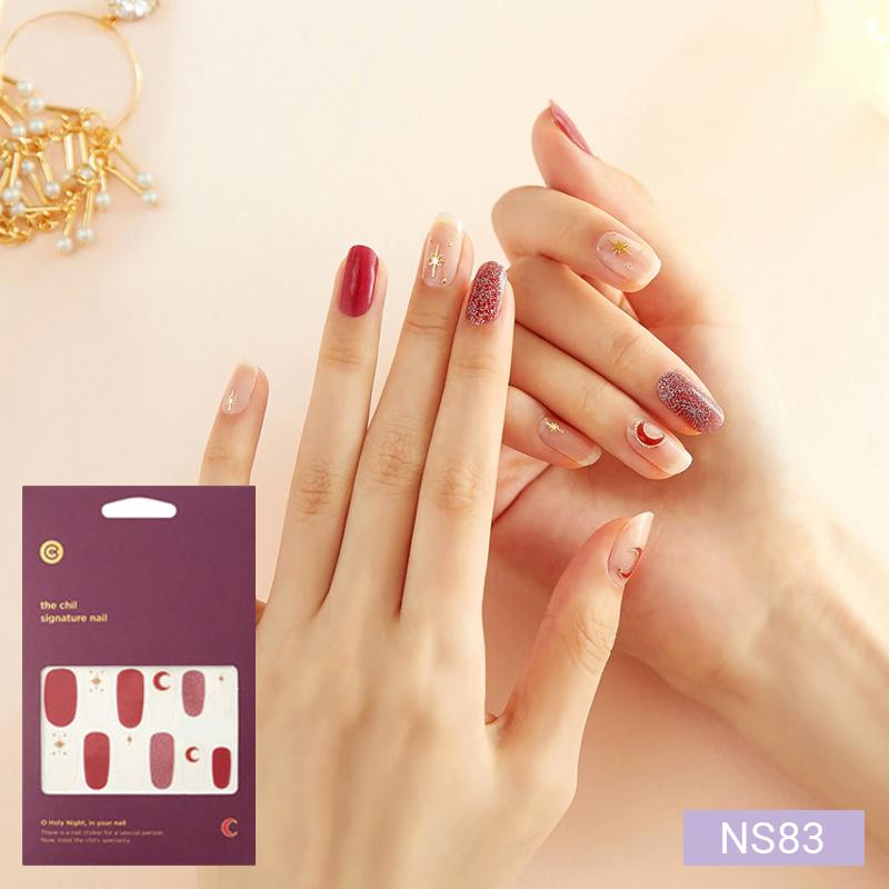 Гламурные наклейки для ногтей с ракушками и глиттером 24 шт. | Самоклеящиеся полоски, Смелый шик, Быстрый 5-минутный маникюр