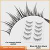 Black & White Natural False Eyelashes H100: Invisible Stems, Supports Double Eyelids