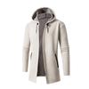 Casual Business New Mid-length Men's Plus Velvet Thickened Hooded Cardigan Knitted Men's Jacket