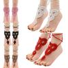 Girl's Barefoot Anklet Crochet Cotton Ankle Chain Sandal Bracelet Foot Jewelry