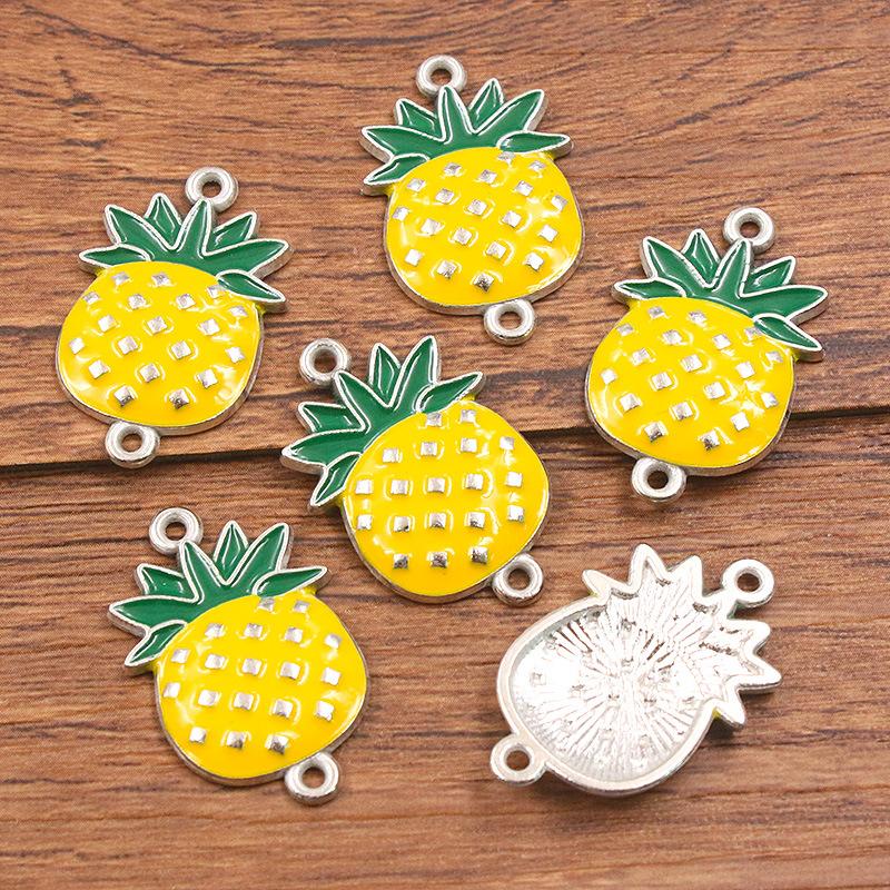10 шт. DIY Фруктовая серия Банан Груша Клубника Арбуз Соединитель Аксессуары для бижутерии