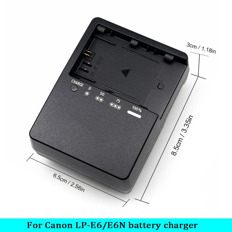 LC-E6E LC-E6 Charger For Canon LP-E6 LP-E6N LP-E6NH Battery EOS 70D 60D 5D Mark III 5D Mark IV 5DSR 6D MARK II 60D 80D 7D R5 R6