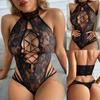 Women's Sleepwear  Spaghetti Strap Dress  Transparent Sexy Nightgowns Lace Slip Pajamas  Sexy Set Lingerie