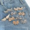 1/2PCS  Adjuster For Pants And Skirts Waist Tightener Bowknot Button Adjustable Waist Buckle For Jeans No Sewing Required