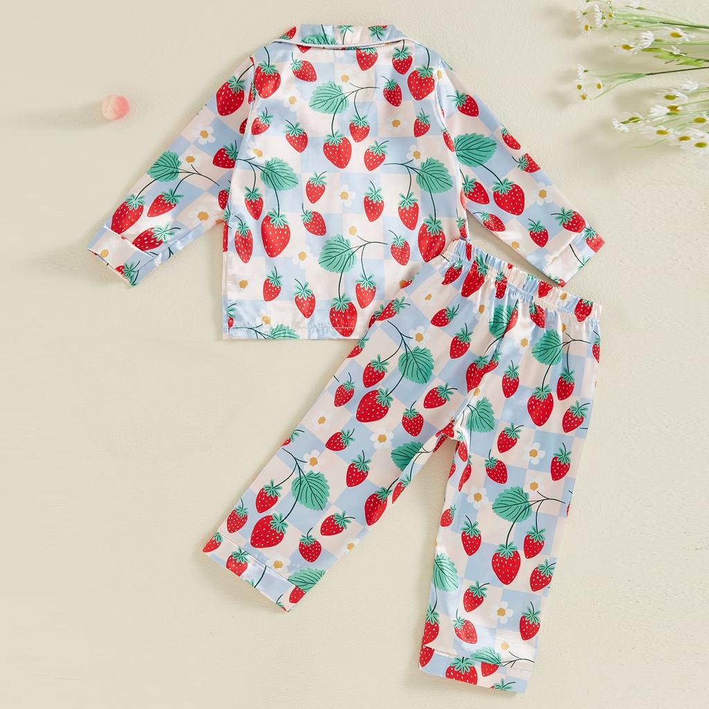 Пижамный комплект с длинными рукавами для мальчиков и девочек, повседневная домашняя одежда, комплект из двух предметов