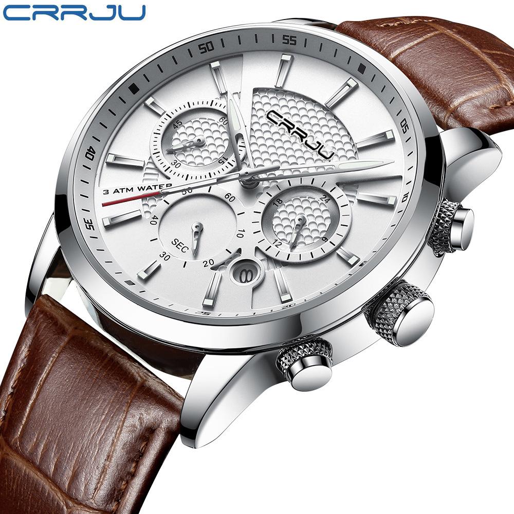 CRRJU-2212L Belt Six-pin Chronograph Watch Fashion Men's Watch Business Men's Watch
