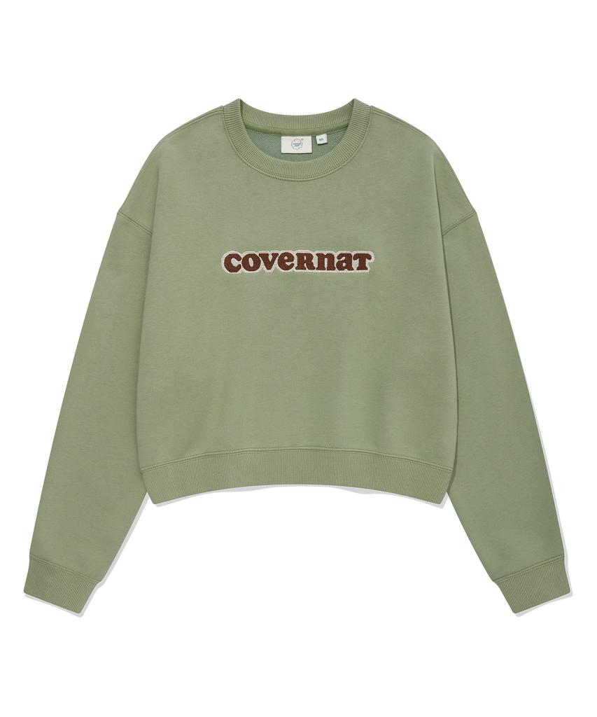 COVERNAT WOMAN Cooper Logo Sweatshirt Sage Green