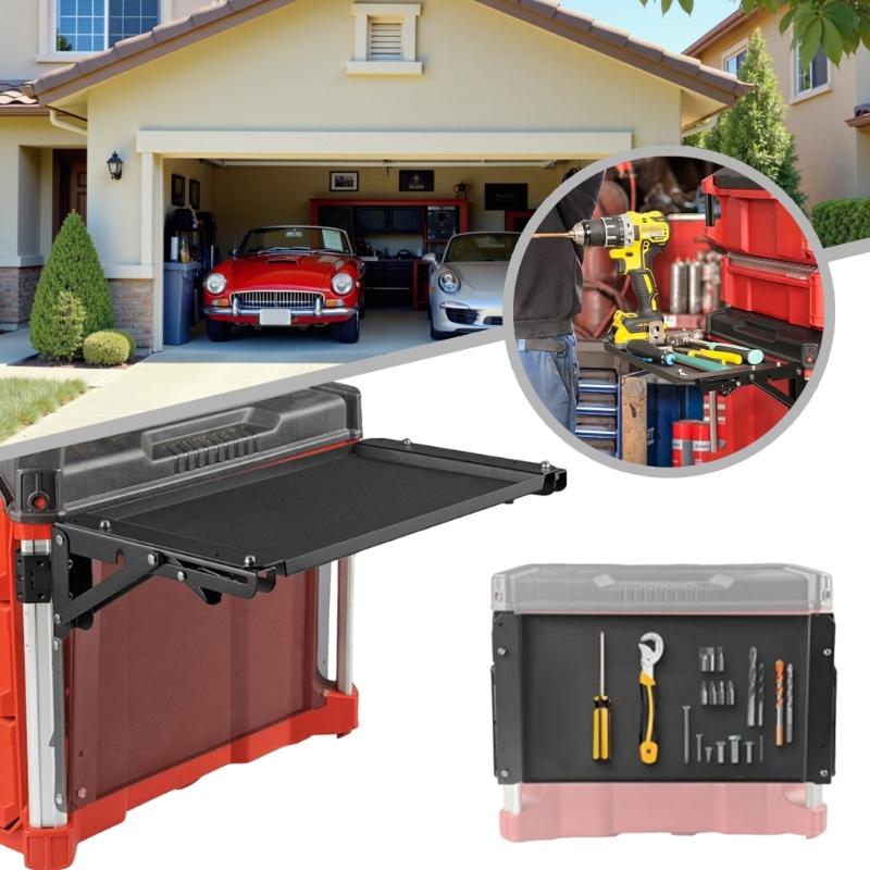 Рабочее место с креплением для инструментов, с магнитным лотком, складная алюминиевая конструкция, столешница, механизм быстрого освобождения для ремонта