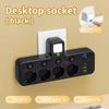 Wall Mounted Wall Power Socket Type-C Ports Power Strip Outlet Electrical Socket  Home Offices