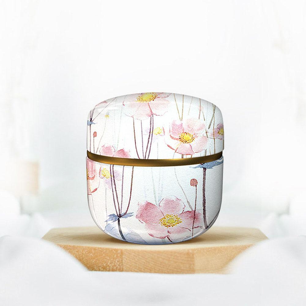 Japanese Style Flower Portable Mini Small Snacks Candy Tin Plate Canister Tea Cans Containers Packaging Box Storage Box