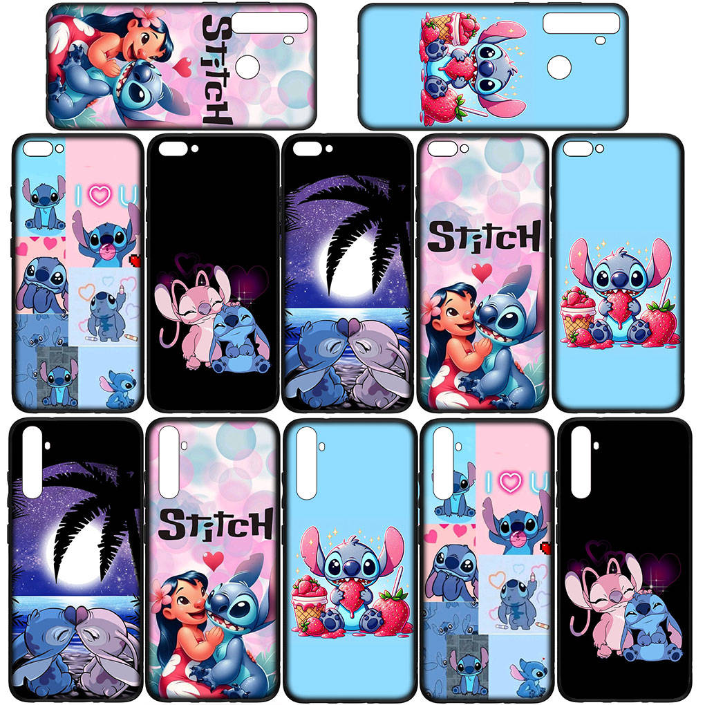 Чехол для iPhone 16 15 Xiaomi Redmi Note 14 13 12 11 Pro Max X 16e Samsung Galaxy S25 S24 S23 Moto OPPO Huawei Лило Стич Аниме Розовый Чехол для телефона