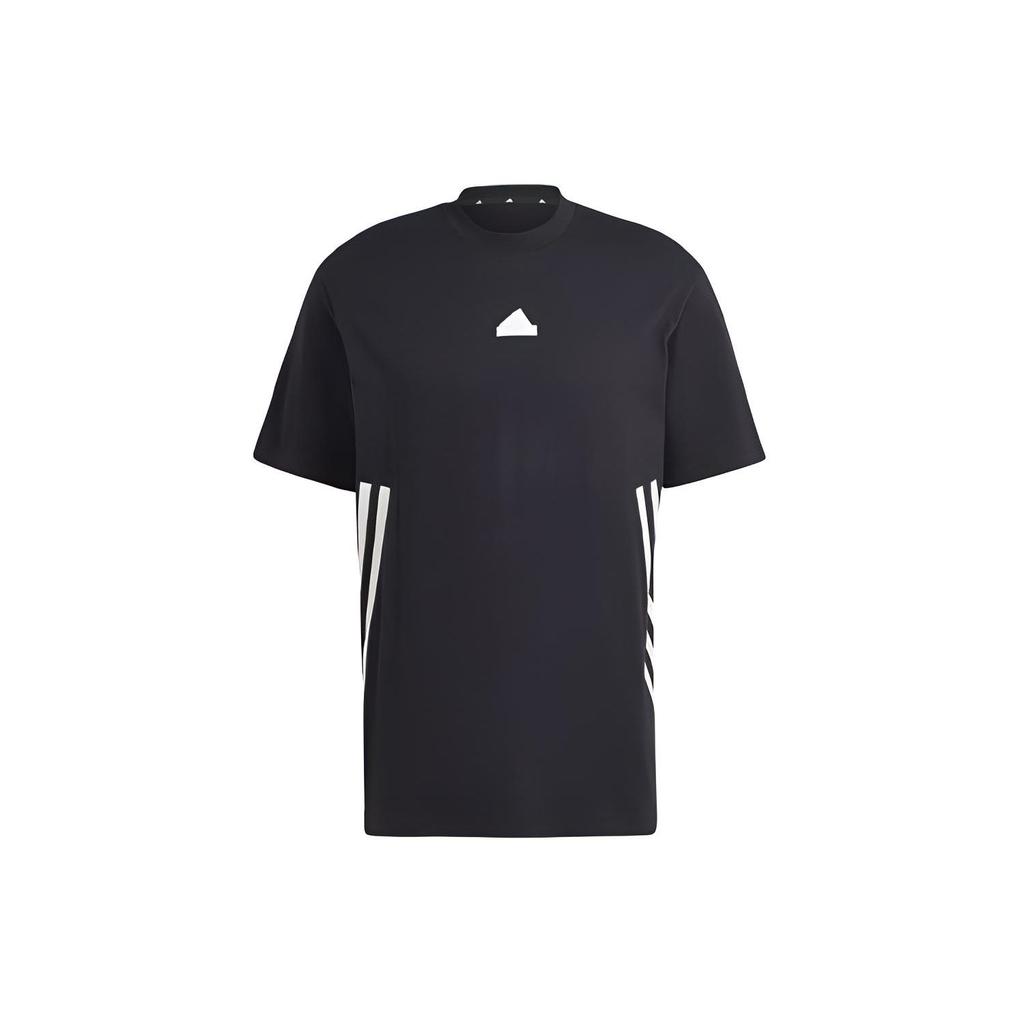 Adidas Future Icons 3-Stripes Color Block Crew Neck Short Sleeve T-Shirt Men Tops Black IR9166