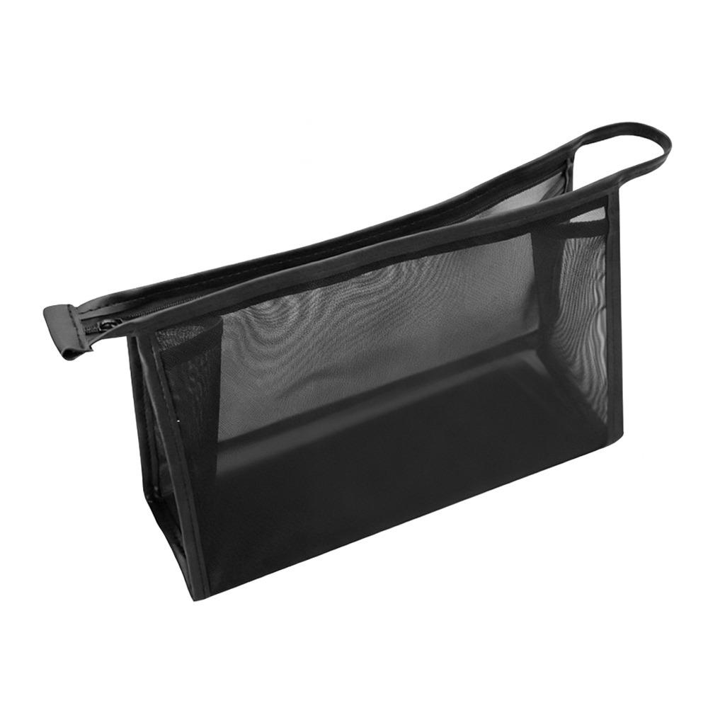Mesh Transparent Makeup Bag Simple Style Portable Lipstick Storage Bag Large Capacity Organization Bag Toiletries Organization
