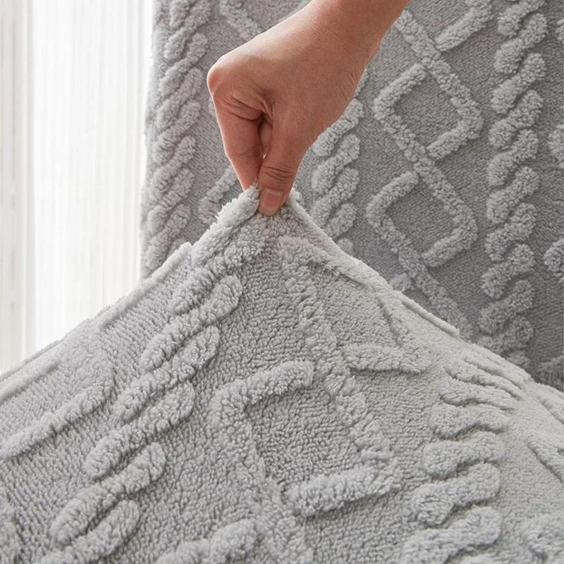 1PC Thick Jacquard Chair Cover Stretch Dining Chairs Seat Slipcovers Spandex Adjustable Chairs Covers for Kitchen Wedding Home