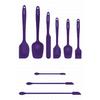 Drongo Jar Scraper Silicone Spatula Set 9 Pieces Black
