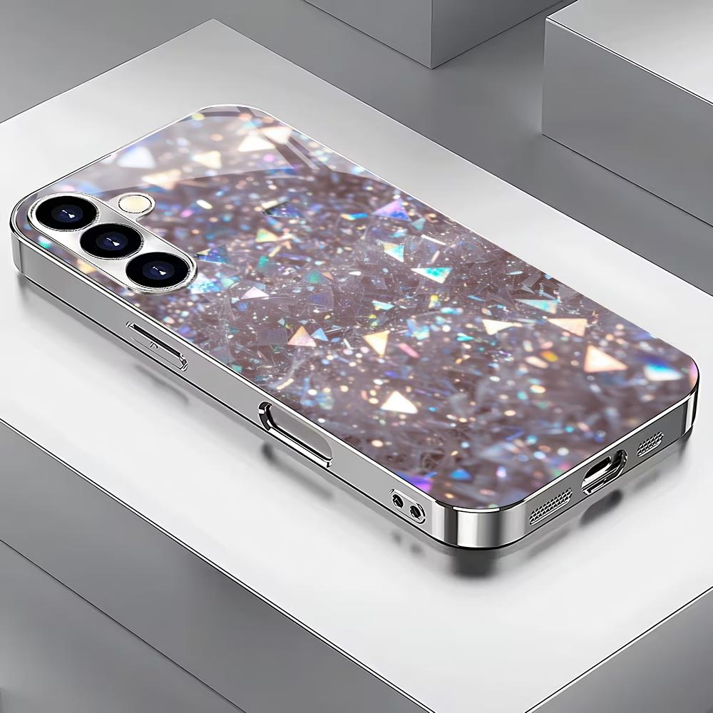 Креативный дизайн узорное стеклянное чехол для телефона подходит для Samsung Galaxy S26 S25 S24 S23 S22 S20 FE/Ultra/Plus ударопрочная задняя крышка